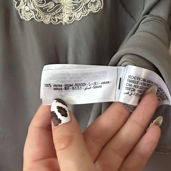 ZARA | ZW Collection Satin Effect Gray Camisole with Cream Lace Top - Picture 9 of 15